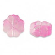 Abalorio de cristal 10mm Trébol - Rosa